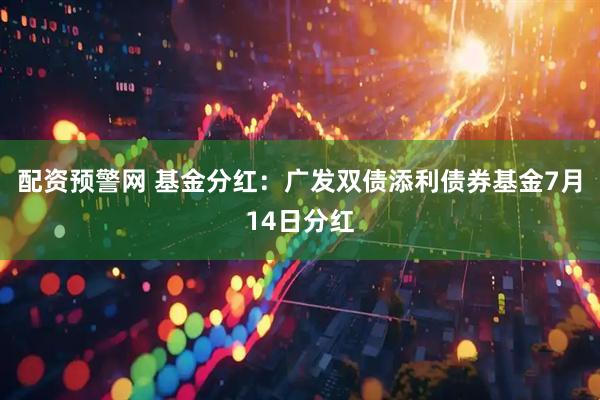配资预警网 基金分红：广发双债添利债券基金7月14日分红
